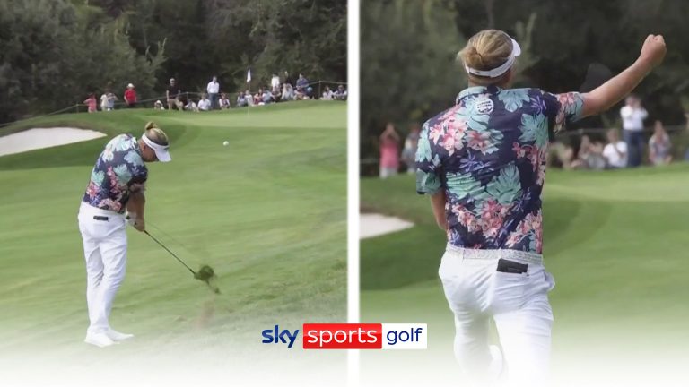 ‘What a moment!’ Siem’s epic chip for eagle… and double fist pump!